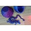 Executive Desk Toys Easter Egg, 3D Printed Dragon, 3D Dragon Eggs with Dragon Inside, Dragon Toy Dragon Egg Fidget Toy, Fidget Toys for Autism/ADHD (Laser Purple)