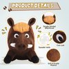 JKW Pet Toys, Stuffed Boar Dog Toys， Squekay Plush Toys