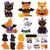 Copkim 30 Sets Halloween Craft Kit for Kids DIY Halloween Pets Magnet Craft Make Your Own Pets Craft for Kindergarten Preschool Halloween Fun Classroom Home Activity Party Supplies