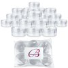 Beauticom 15 gram/15ml Empty Clear Small Round Travel Container Jars with Lids for Make Up Powders, Eyeshadow Pigments, Lotions, Creams, Lip Balm, Lip Gloss, Samples (24 Pieces, Clear Lid)