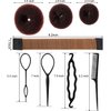 Bun Shaper Set with Donuts, Markers, Ponytail Tools, Bobby Pins, and Elastic Bands for Women and Kids