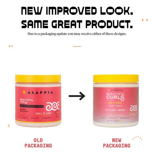 Alaffia Beautiful Curls Styling Cream for Tight Curls, Nourishing Shea Butter Curl Cream, 8 Oz