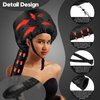 Bonnet Hair Dryer Attachment with Adjustable Headband-Deep Conditioning Mask Cap for Speed up Drying time at Home, Easy to use for Hair Styling, Curling Hair Care Fast Drying (Black)