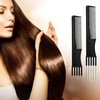 2pcs Double-Head Parting Teasing Comb, Black Metal Teasing Combs for Women Fine Tooth Comb Hair Forking Comb Prong Pick Combs Parting Comb Styling Comb with Metal Pick for Women