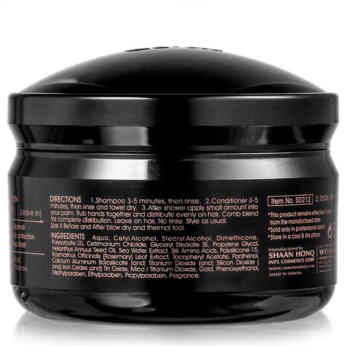 SH-RD Protein Cream Gold Deluxe Edition | Deep Conditioner for Dry Damaged Hair | Leave-In Hair Protein w/Rosemary & Gold Leaf | Repair Split Ends, Promote Shine - 2.71oz/80ml