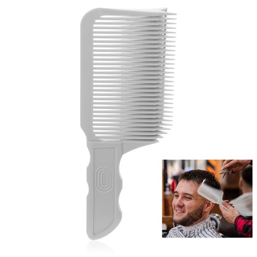 Molain Fade Combs, Barber Gradient Positioning Combs, Flat/Curved Push Edge for Blending Fades, Professional Hair Cutting Comb, Heat Resistant Clipper Comb Hair Cutting Guide Tools for Home Salon Use