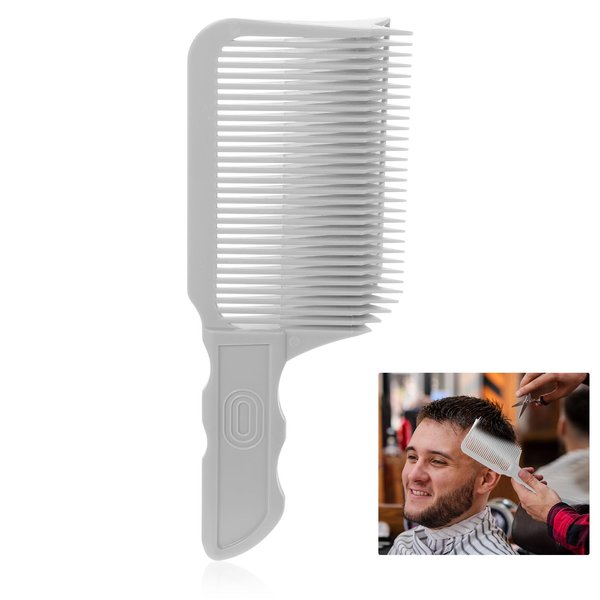 Molain Fade Combs, Barber Gradient Positioning Combs, Flat/Curved Push Edge for Blending Fades, Professional Hair Cutting Comb, Heat Resistant Clipper Comb Hair Cutting Guide Tools for Home Salon Use