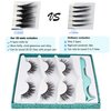 GOO GOO Mink Eyelashes, Daily Type Fake Eyelashes 14mm-18mm 3 Styles Multipack Natural Layered Hand Made Strips Siberian 3D Mink Lashes Real False Eyelashes