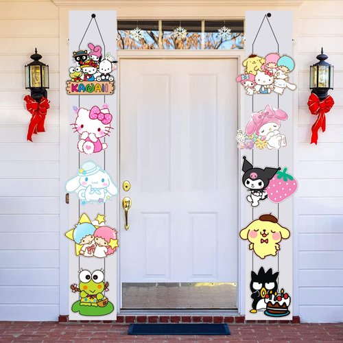 Cute Friends Banner, Birthday Party Decorations for Kids, 10 x 10 inches, 2 Sets