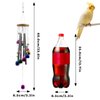 Parakeet Toys with Colorful Bells and Shining Sticks, Bird Cage Accessories Wind Chimes for Chewing, Chew Toys for African Grey, Budgies, Cockatiels, Lovebirds, Conures, Quakers, Small to Medium Birds