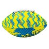 Wahu 100% Waterproof Mini Beach Football with Real Laces for in and Out of Water Play, 6.5" Outdoor Mini Football for Pool and Beach Games, Teal/Yellow