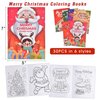 30 Pcs Christmas Coloring Book for Kids with Stacking Crayons, Merry Xmas Activity Supplies, Winter Festive Christmas Party Favors, Mini Toddlers Goodie Bag Stuffers Gift of Snowmen Santa Trees