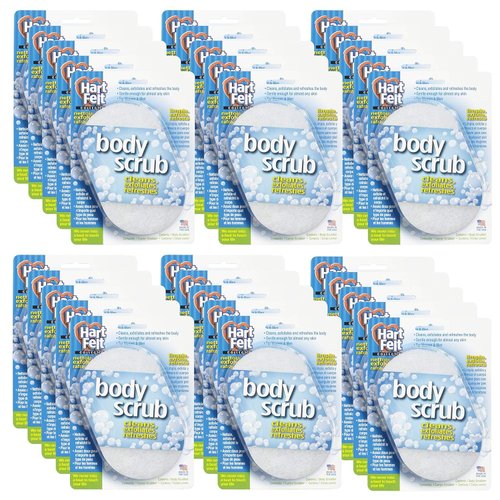 HartFelt Body Sponges for Shower Women, Childrens Painless Scrub Sponge | Chemical-Free Magic Sponge for Body, Pack of 30
