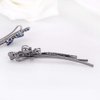1PC French Butterfly Hair Barrettes and 2PCS Rhinestone Butterfly Hair Clips Bobby Pins Hairpins Accessory for Women (A #)