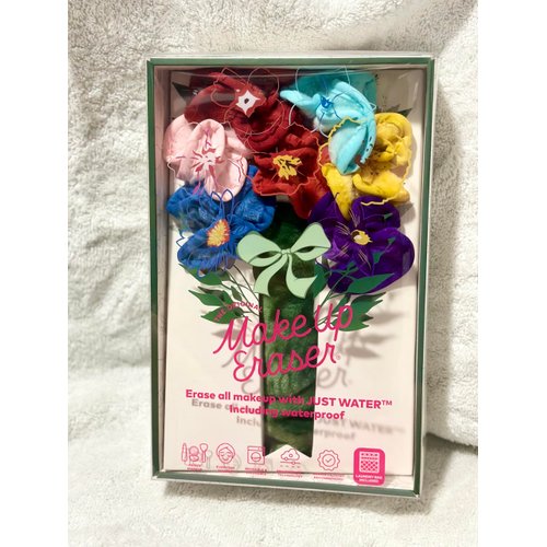 7 Day Bouquet, with Pro Eraser and Laundry Bag - Effortlessly Remove All Makeup Using Only Water, Including Waterproof Mascara, Eyeliner, Foundation, Lipstick, and More