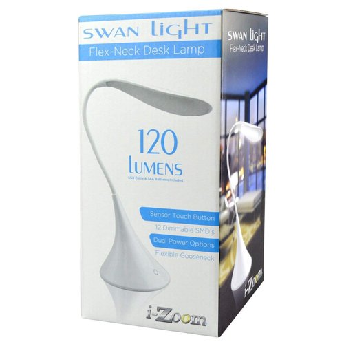 2 Pack - (Ship from USA) SWAN Light Flex-Neck Desk Lamp, i-Zoom, USB Cable & 3AA Batteries,Included/Item NO#E8FH4F854136906
