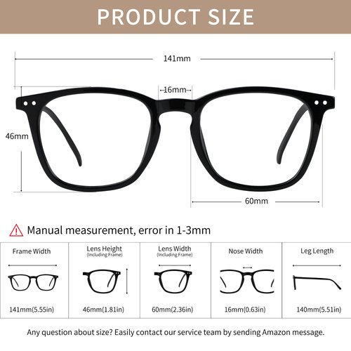 AVDLAB Blue Light Blocking Glasses for Women, Men & Teens, Computer/Gaming/TV/Phones Glasses, Anti Eyestrain & UV Glare (Bright black)