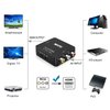 BD&M AV to HDMI Converter, RCA to HDMI, 1080P Mini RCA Composite CVBS Video Audio Converter Adapter Support PAL/NTSC for TV/PC/ PS3/ STB/Xbox VHS/VCR/Blue-Ray DVD Players - Black