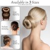 HOFASON Hair Bun Maker Donut 12 Pcs, Small Hair Donuts for Buns Ring Style Ballet Hair Bun Accessories Bulk Sock Bun Doughnut for Kids Girls Short & Thin hair Buns Mini Shaper(Size S/2.36 In, Brown)