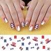 8 Sheets Patriotic Nail Wraps 4th of July Full Wrap Nail Polish Stickers American Flag Independence Day Nail Art Stickers Self Adhesive Nail Decals Strips with Nail File for Memorial Day