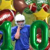 HADCKJA Football Balloon Football Birthday Decorations 10th Birthday Balloon Rugby Gold Brown Star Rugby Field Balloon Touchdown Sports Theme Football Party Supplies Birthday Party Decorations 10Pcs