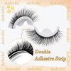 5 Pairs Self Adhesive Eyelashes 5 Styles Fluffy Self-adhesive False Eyelashes, Wispy Natural Lahes Waterproof & Sweatproof Reusable No Glue Needed,by Anforlin