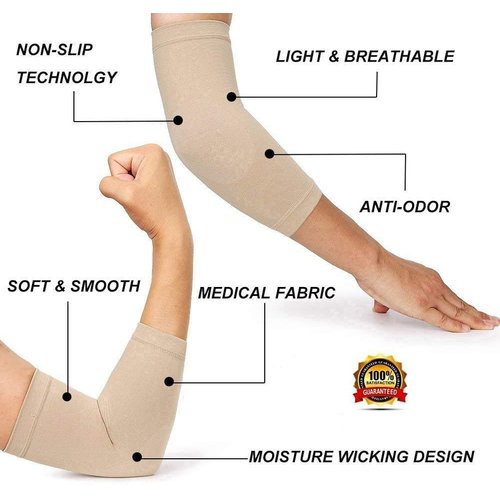 Elbow Compression Sleeves for Men & Women, 20-30mmHg Tennis Elbow Brace Support - Tendonitis for Pain Relief & Arthritis