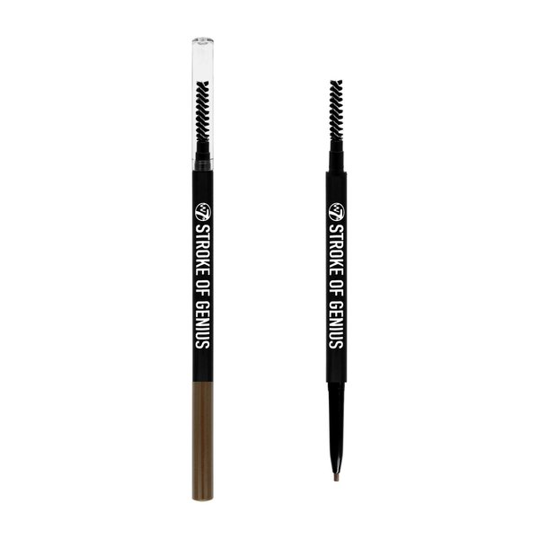 W7 | Stroke of Genius Eyebrow Pencil | Precise and Professional Duo-Ended Eyebrow Pencil with Spoolie Brush | Color: Brunette | Cruelty Free Eyebrow Makeup For Women by W7 Cosmetics