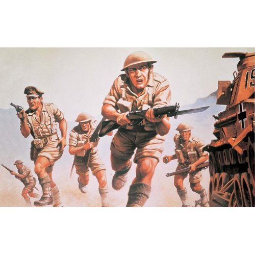 Airfix Vintage Classics WWII British 8th Army 1:76 Military Plastic Model Figures A00709V