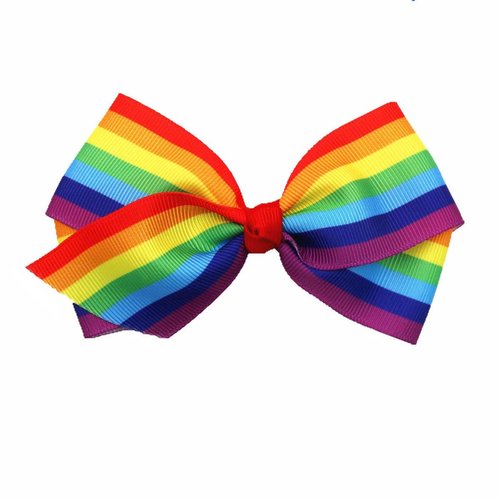 2 Pcs Rainbow Hair Clips Hair Bow for Women Girls Rainbow Hair Accessories Pride Day Hair Accesso...