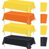PIXHOTUL Construction Party Tablecloths, Plastic Disposable Black Yellow Orange Tablecloth Rectangle Tablecovers for Boy Kids Construction Theme Birthday Excavator Party Supplies Table Decor (8)