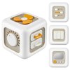 Ponpon Busy Cube for Toddlers, 6 in 1 Activity Cube for Children, Montessori Toys for Toddlers for Fine Motor Skill Learning, Educational Birthday Gifts for Boys and Girls