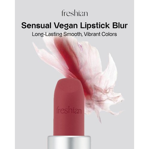 FRESHIAN Sensual Vegan Lipstick Blur (10 Embrace, 0.12oz) - Long-Lasting Formula, Lightweight Matte Lipstick, Korean Makeup. Shea Cocoa Butter, Vegan.