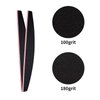 LNAUJS Nail File and Thin Buffer Block, Reusable Black Half Crescent Shape Double Sided Manicure Tools, Thin Sanding Buffing Grinding Plisher File, 100/180 Grit
