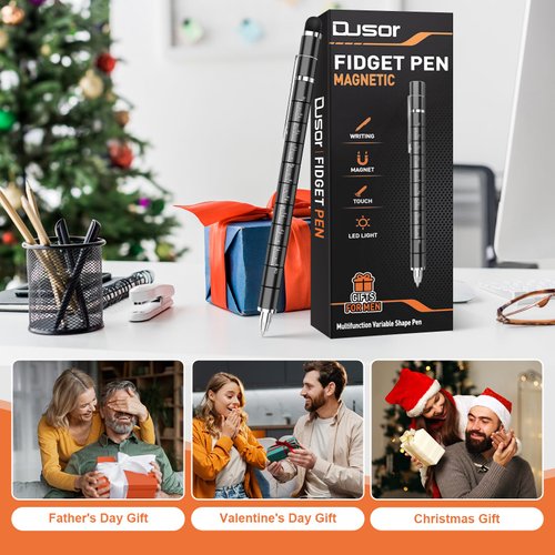 Gifts for Men Fidget Toys Adults, Stocking Stuffers for Adults Men Fidget Pen, Gifts for Teen Boy Fidgets Multifunction Pen, Gifts for Dad Him, Mens Gifts for Christmas, Cool Stuff Gadgets for Men
