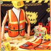 Xtinmee 2 Pcs Kids Construction Vest Children Construction Worker Costume High Visibility Safety Vest Dress up for Aged 3-8(Orange)