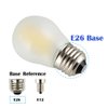 OPALRAY A15 Mini Globe Bulb with LED Filament, 2W Dimmable, 25 Watts Incandescent Replacement, E26 Medium Base, Small Size LED Bulbs, 200Lm Warm White Light(2700K), Frosted Glass Cover, 6 Pack
