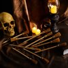 12 Pieces Witch Broom Pencils for Halloween Broomstick Ballpoint Pencils Halloween Party Favors Witch Broom Prop Writing Pencils for Kids Teens Classroom Supplies