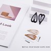Cptots 12 PCS Metal Snap Hair Clips Heart Shape Hair Barrettes for Women Non Slip Hair Clips For Thick and Thin Fine Hair,Black Brown Beige,1.9 x 1.1 Inches.