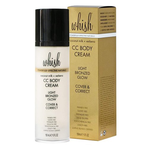 Whish Coconut Milk & Verbena CC Body Cream - Color Correcting Moisturizer with Shea Butter & Aloe - Leaves Skin With An Instant Glow - Paraben & Sulfate Free - 5 fl oz