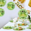 96 Pcs Funny Pickle Party Supplies Cartoon Pickle Party Plate and Napkin 350GSM Disposable Pickle Tableware Set Pickle Party Decorations Favors for Funny Pickle Fans Kids Baby Shower Party Serves 24