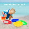 QINGLER Sand Sifters Sieve for The Beach Sand Toys (Red, Blue, Yellow & Green) Complete Gift Set Bundle-4Pack(8.75x 9.75in)…