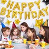 CANREVEL Happy Birthday Banner 13pcs 16 Inch Mylar Foil Letters with 12pcs Star Balloons Birthday Party Decorations for Kids and Adults - 3D Gold