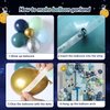 Outer Space Birthday Decorations 150 pcs Universe Astronaut Theme Balloons Arch Kit Navy Blue Sea Blue Pastel Blue Latex Balloons For Boys Kids Birthday Party Baby Shower Decor