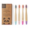 Wild & Stone Organic Children's Bamboo Toothbrush | 4 Pack Candy Colour | Soft Fibre Bristles | 100% Biodegradable Handle | BPA Free | Vegan Eco Friendly Kids Toothbrushes