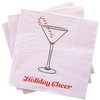 C.R. Gibson TW4-23698 Holiday Cheer Disposable Paper Cocktail Napkins for Christmas Parties, Pink and Red, 5" x 5", 20pcs