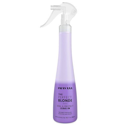 Pravana The Perfect Blonde Seal & Protect Leave-In Conditioner | Neutralizes Brassy, Yellow Tones | For Color-Treated Hair | Detangles, Protects, Moisturizes Strands | 10.1 Fl Oz