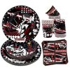 Obussgar Boxing Birthday Party Decorations - Boxing Party Supplies including Plates, Cups, Napkins, Tablecloths for Boxing Party Decorations - Serves 20 (4-20)