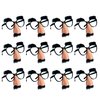PPXMEEUDC 12 PCS Disguise Glasses with Funny Nose Funny Glasses with Eyebrows and Mustache Perfect Party Favors for Costume Halloween and Birthday Parties