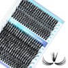 IECILI Lash Clusters Individual Lashes - 280pcs 40D Cluster lashes for DIY Lash Extensions -Super Thin & Soft Eyelashes 10-16mm D Curl Cluster Eyelash Extensions for Natural Wispy Look